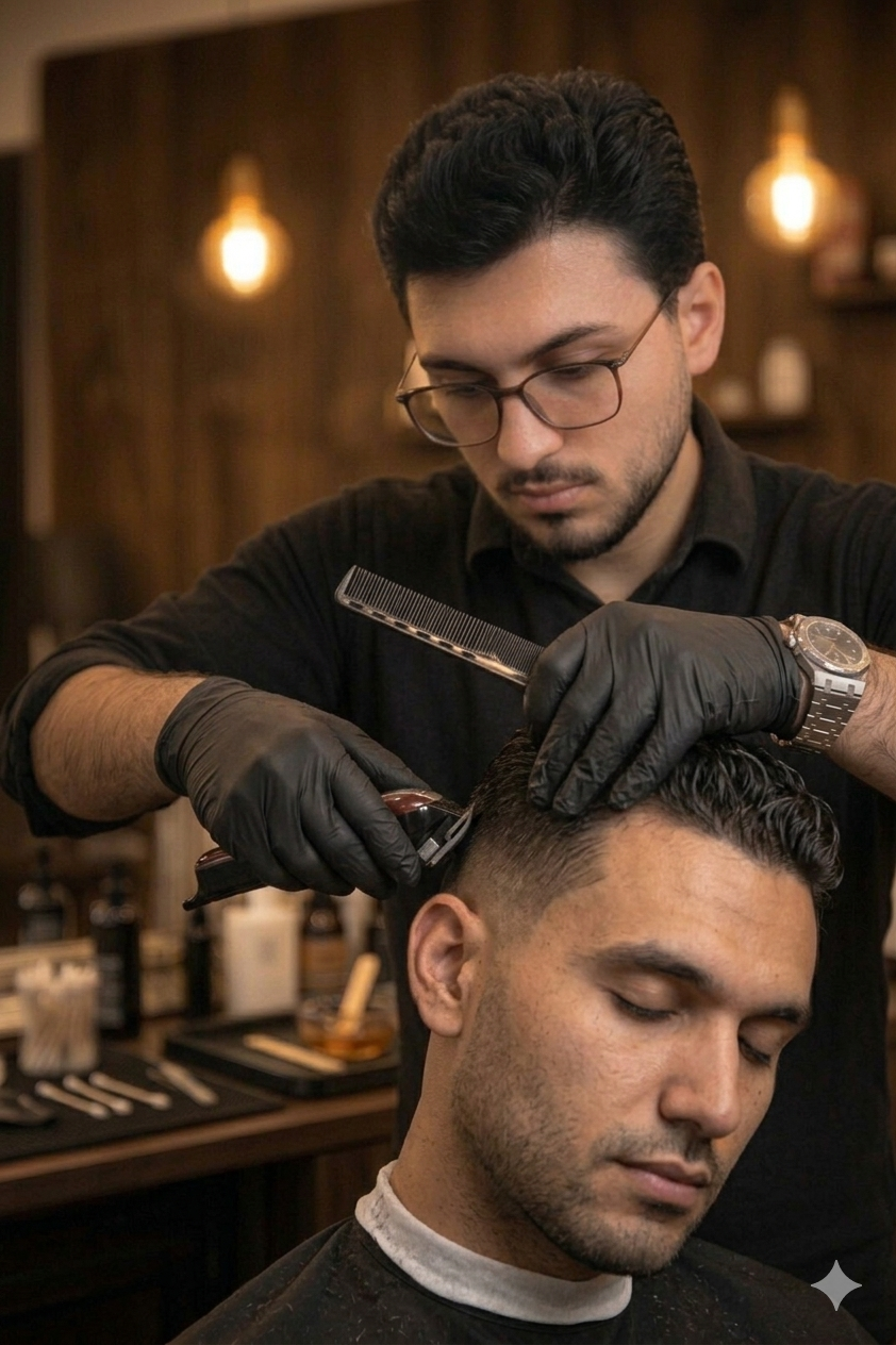 Serviço de corte de cabelo na Santa Rosa Barbearia