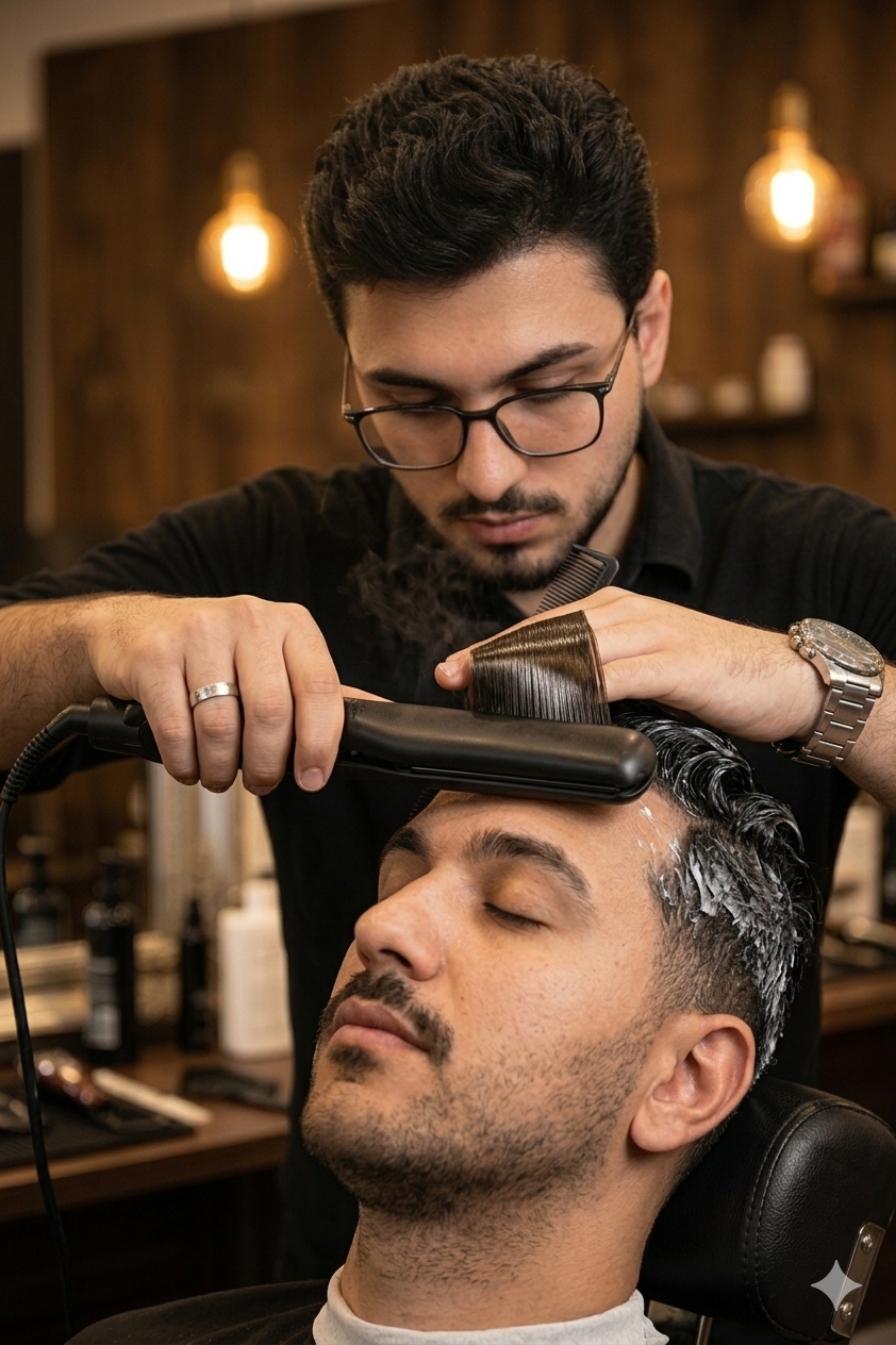 Serviço de selagem na Santa Rosa Barbearia